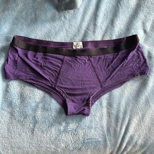 Meundies women's cheeky brief, egg plant, size M
